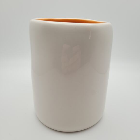 Rae Dunn STUFFED by Magenta #192 Orange Inside White Coffee Tea Mug Black Letter - Picture 2 of 7